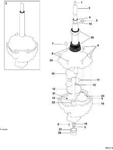 TRANSMISSION Diagram and Parts List for WSM27TCAWWW  General Electric Washer
