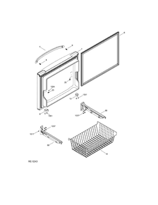 FZ DOOR Diagram and Parts List for GDRC3KBYKRWW  General Electric Refrigerator