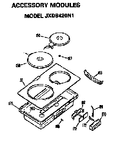 Section 1 Diagram and Parts List for JP671B9N1  General Electric Range
