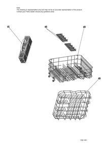 Part Location Diagram of WG04L01468 GE LOWER RACK Assembly