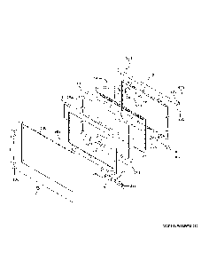Door Diagram and Parts List for PTS700RSN2SS  General Electric Wall Oven