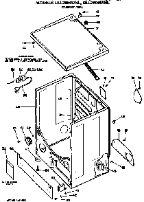 Cabinet Assembly Diagram and Parts List for DLL2900MNL  Hotpoint Dryer
