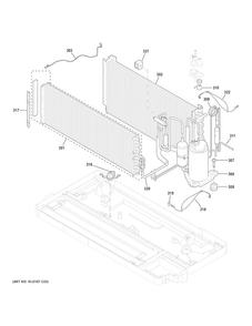 Part Location Diagram of WP88X21662 GE COIL INDOOR W/FOAM Assembly