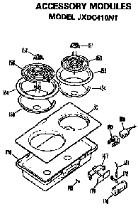 Accessory Modules Diagram and Parts List for JP370B9N1  General Electric Cooktop