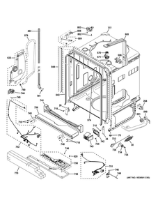 Part Location Diagram of WD21X34778 GE MACHINE CONTROL BOARD