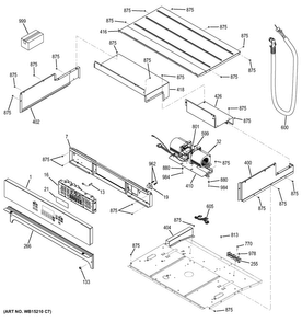 Control Panel Diagram and Parts List for JCK5000SF2SS  General Electric Wall Oven