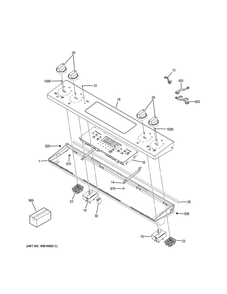 Control Panel Diagram and Parts List for JS645DL2WW  General Electric Range