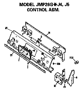 Control Assembly Diagram and Parts List for JMP26GJ5  General Electric Range