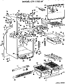 Cabinet Parts Diagram and Parts List for CTF17ECB  Hotpoint Refrigerator