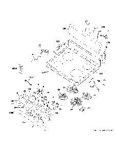 Control Panel And Cooktop Diagram and Parts List for JB480DM3WW  General Electric Range