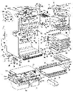 Cabinet Diagram and Parts List for TBX25ZLB  General Electric Refrigerator