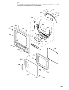 DOOR DRYER Diagram and Parts List for GUD27ESMJ0WW  General Electric Dryer