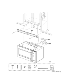 Installation Parts Diagram and Parts List for CVM517P3R2D1  General Electric Microwave