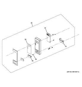 CONTROL PARTS Diagram and Parts List for ZEM115SJ1SS  General Electric Microwave