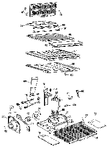 Unit Parts Diagram and Parts List for TBX24ZKC  General Electric Refrigerator