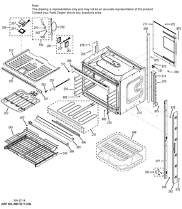 UPPER OVEN Diagram and Parts List for ZET9550SH1SS  General Electric Range