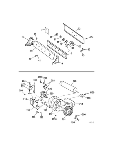 CONTROL GROUP Diagram and Parts List for 672410  General Electric Dryer