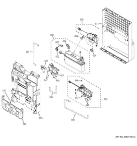 Beverage Dispenser Diagram and Parts List for CFE28USHESS  General Electric Refrigerator