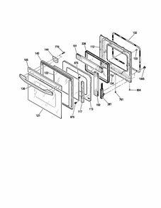 Upper And Lower Door Diagram and Parts List for 91147699100  Kenmore Microwave