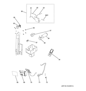 Control Parts Diagram and Parts List for AEE18DSL1  General Electric Air Conditioner