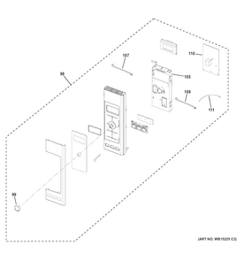 Control Parts Diagram and Parts List for PVM9215SK1SS  General Electric Microwave