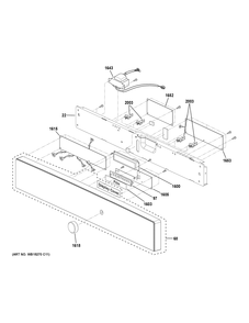 CONTROL PARTS Diagram and Parts List for PWB7030SL2SS  General Electric Microwave Oven Combo