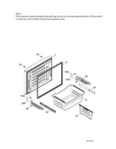 FZ DOOR Diagram and Parts List for PNE25JGKAKWW  General Electric Refrigerator