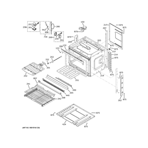Body Parts Diagram and Parts List for CKS70DP2N5S1  General Electric Wall Oven