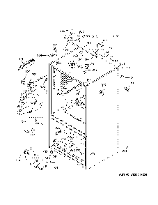 Case parts Diagram and Parts List for PFE28PYNDFS  General Electric Refrigerator