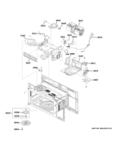 Interior Parts (2) Diagram and Parts List for PVM9005FM9DS  General Electric Microwave
