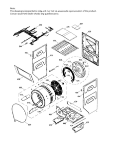 CABINET DRUM DRYER Diagram and Parts List for GUD37ESMJ0DG  General Electric Dryer