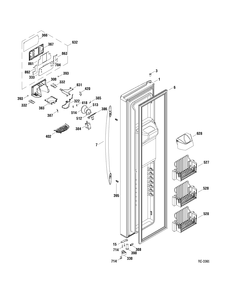 FZ DOOR Diagram and Parts List for PSHS6VGXADSS  General Electric Refrigerator