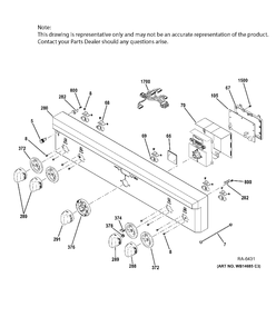 CONTROL PANEL Diagram and Parts List for ZGP304NR4SS  General Electric Range