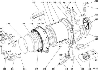 TUB MOTOR Diagram and Parts List for GFAN1100L0WW  General Electric Washer