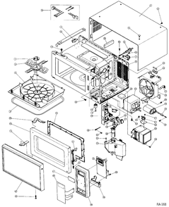 BODY PARTS Diagram and Parts List for GSU0421BA04  General Electric Microwave