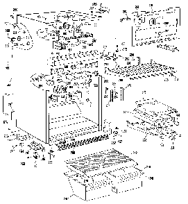 Cabinet Diagram and Parts List for TBX21PKC  General Electric Refrigerator