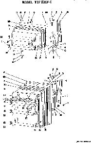 Doors Diagram and Parts List for TBF23DFC  General Electric Refrigerator