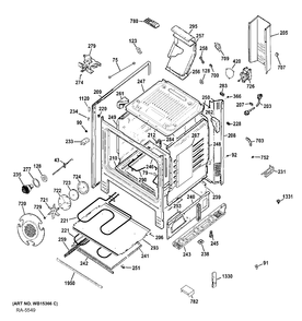 BODY PARTS Diagram and Parts List for PC2B940SEF1SS  General Electric Range