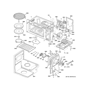 Interior Parts (1) Diagram and Parts List for PVM9179RY1SS  General Electric Range Hood