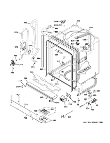 Part Location Diagram of WD21X26042 GE DC HARNESS ASM