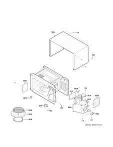Part Location Diagram of WB56X21606 GE OUTER CASE