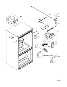 FF FUNCTIONAL PARTS Diagram and Parts List for PNR22LGEAFWW  General Electric Refrigerator