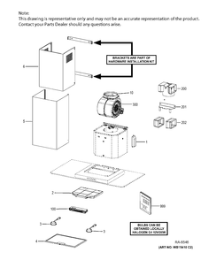 Part Location Diagram of WG02F11573 GE OPTIONAL CHARCOAL FILTER