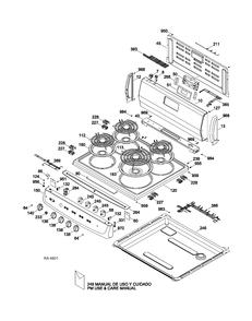 Part Location Diagram of WB07M07036 GE HANDLE SUPPORT