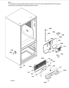 FZ FUNCTIONAL PARTS Diagram and Parts List for CFE24SSKAKSS  General Electric Refrigerator