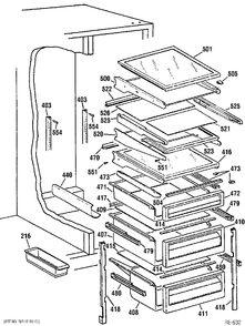 Part Location Diagram of WR72X281 GE SLIDE TUCKAW