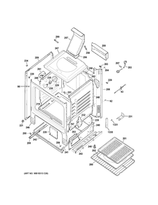 BODY PARTS Diagram and Parts List for RGB530DEH3BB  General Electric Range