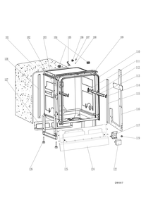 BODY PARTS Diagram and Parts List for GDT410SIF0II  General Electric Dishwasher