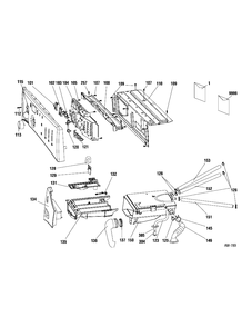 CONTROLS & DISPENSER Diagram and Parts List for GBVH5200J3WW  General Electric Washer