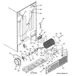 Machine Compartment Diagram and Parts List for PSE25KSHBHSS  General Electric Refrigerator